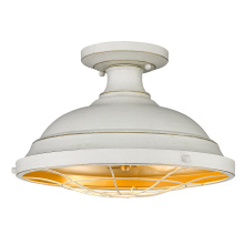 Golden 7312-SF FW - Golden Lighting Bartlett 2-light Semi-Flush Mount in French White